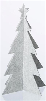 Lübech Living juletræ - felt x-mas tree - hvid højde 20 cm - Fransenhome